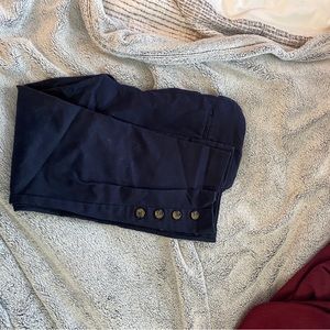 NWOT Crosby navy buttoned cropped pants